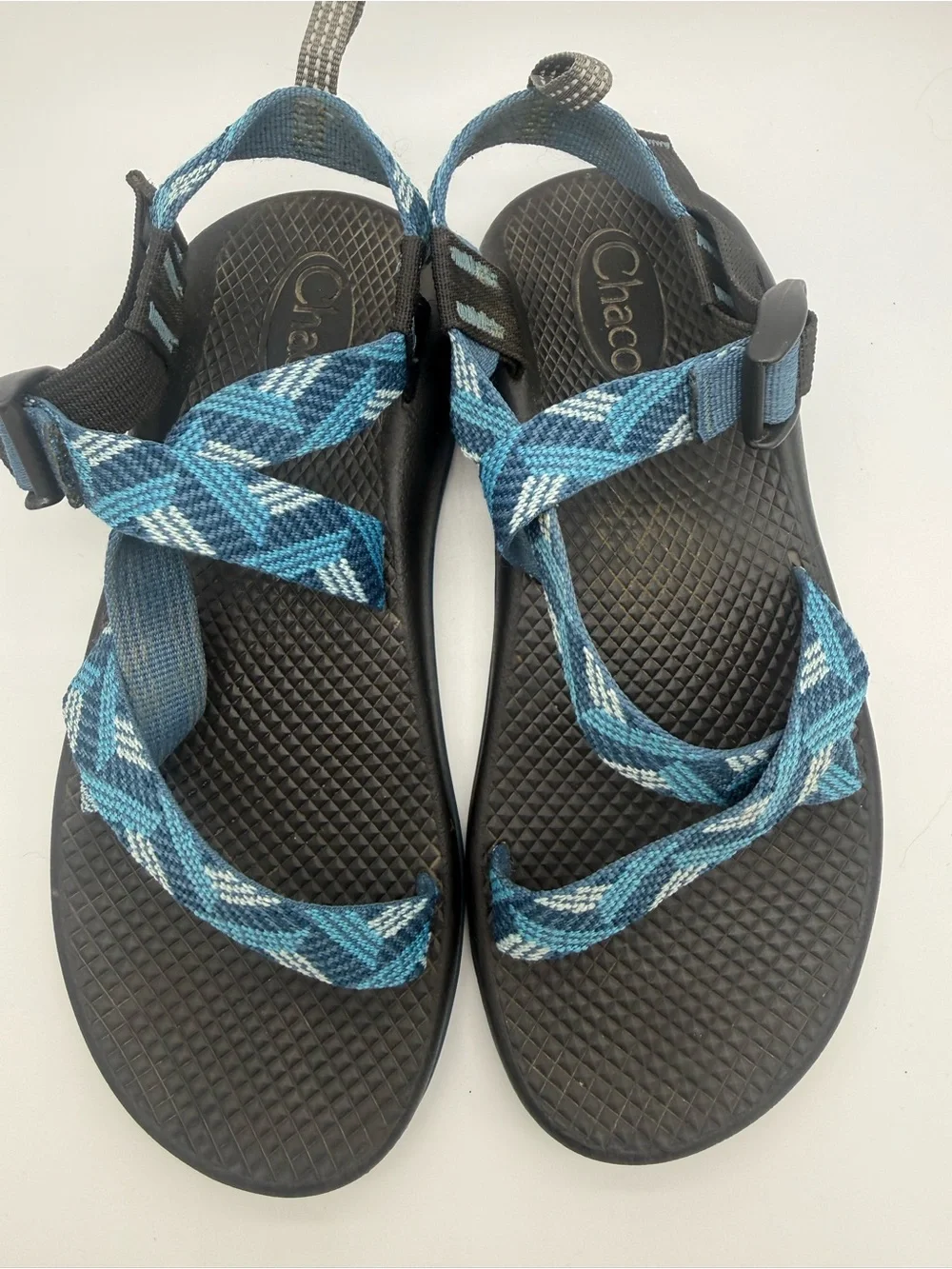 Chaco Z1 Classic Sport Sandals Kids Youth Size 5 Blue Pattern Hiking Water Shoes